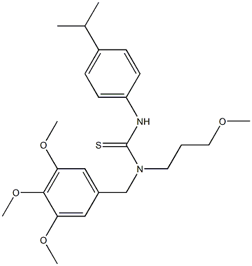 N'-(4-isopropylphenyl)-N-(3-methoxypropyl)-N-(3,4,5-trimethoxybenzyl)thiour ea 结构式