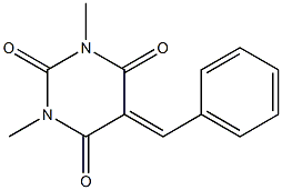 1,3-dimethyl-5-(phenylmethylene)-2,4,6(1H,3H,5H)-pyrimidinetrione 结构式