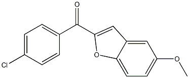 (4-chlorophenyl)(5-methoxybenzo[b]furan-2-yl)methanone 结构式