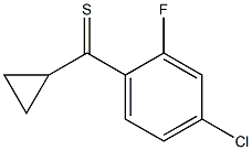 (4-chloro-2-fluorophenyl)(cyclopropyl)methanethione 结构式