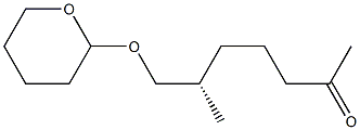 (6S)-6-methyl-7-(tetrahydro-2H-pyran-2-yloxy)heptan-2-one 结构式