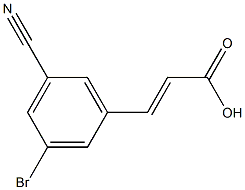 (E)-3-(3-bromo-5-cyanophenyl)acrylic acid 结构式