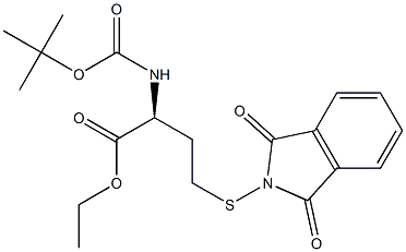 (S)-ethyl 2-(tert-butoxycarbonylamino)-4-(1,3-dioxoisoindolin-2-ylthio)butanoate 结构式