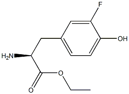 (S)-ethyl 2-amino-3-(3-fluoro-4-hydroxyphenyl)propanoate 结构式