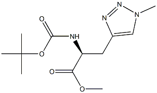 (S)-methyl 2-(tert-butoxycarbonylamino)-3-(1-methyl-1H-1,2,3-triazol-4-yl)propanoate 结构式