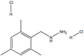 1-(2,4,6-trimethylbenzyl)hydrazine dihydrochloride 结构式