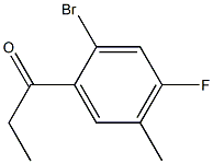 1-(2-bromo-4-fluoro-5-methylphenyl)propan-1-one 结构式