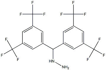 1-(bis(3,5-bis(trifluoromethyl)phenyl)methyl)hydrazine 结构式