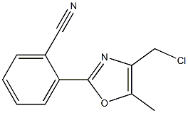 2-(4-(CHLOROMETHYL)-5-METHYLOXAZOL-2-YL)BENZONITRILE 结构式