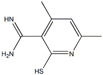 2-mercapto-4,6-dimethylpyridine-3-carboxamidine 结构式