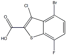 4-bromo-3-chloro-7-fluorobenzo[b]thiophene-2-carboxylic acid 结构式
