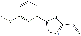 5-(3-methoxyphenyl)thiazole-2-carbaldehyde 结构式