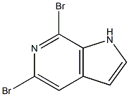 5,7-dibromo-1H-pyrrolo[2,3-c]pyridine 结构式