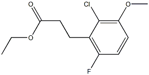 ethyl 3-(2-chloro-6-fluoro-3-methoxyphenyl)propanoate 结构式