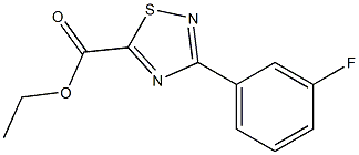 ethyl 3-(3-fluorophenyl)-1,2,4-thiadiazole-5-carboxylate 结构式