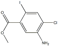 5-氨基-4-氯-2-碘苯甲酸甲酯 结构式