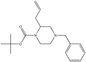 tert-butyl 2-allyl-4-benzylpiperazine-1-carboxylate 结构式