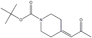 tert-butyl 4-(2-oxopropylidene)piperidine-1-carboxylate 结构式