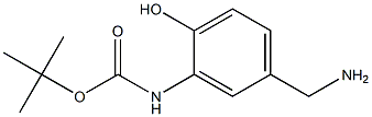 tert-butyl 5-(aminomethyl)-2-hydroxyphenylcarbamate 结构式