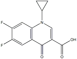 1-Cyclopropyl-1,4-dihydro-6,7-difluoro-4-oxoquinoline-3-carboxylic acid 结构式