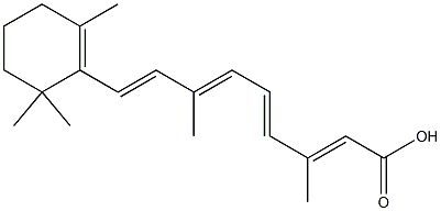 (2E,4E,6E,8E)-3,7-dimethyl-9-(2,6,6-trimethyl-1-cyclohexenyl)nona-2,4,6,8-tetraenoic acid 结构式