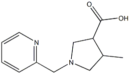 1-(2-吡啶甲基)-4-甲基吡咯烷-3-羧酸 结构式