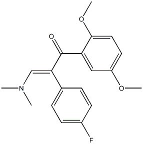 1-(2,5-dimethoxyphenyl)-3-(dimethylamino)-2-(4-fluorophenyl)prop-2-en-1-one 结构式