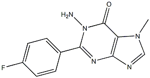 1-amino-2-(4-fluorophenyl)-7-methyl-1H-purin-6(7H)-one 结构式