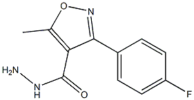 3-(4-fluorophenyl)-5-methylisoxazole-4-carbohydrazide 结构式