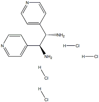 (S,S)-1,2-二(4-吡啶)-1,2-乙二胺四盐酸盐 结构式