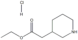 Ethyl 2-(piperidin-3-yl)acetic acid hydrochloride 结构式