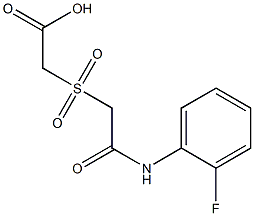 ({2-[(2-fluorophenyl)amino]-2-oxoethyl}sulfonyl)acetic acid 结构式