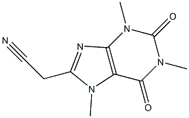 (1,3,7-trimethyl-2,6-dioxo-2,3,6,7-tetrahydro-1H-purin-8-yl)acetonitrile 结构式