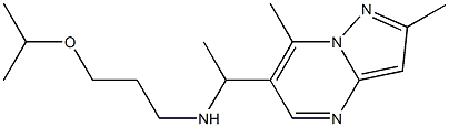 (1-{2,7-dimethylpyrazolo[1,5-a]pyrimidin-6-yl}ethyl)[3-(propan-2-yloxy)propyl]amine 结构式