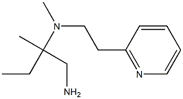 (1-amino-2-methylbutan-2-yl)(methyl)[2-(pyridin-2-yl)ethyl]amine 结构式