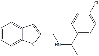 (1-benzofuran-2-ylmethyl)[1-(4-chlorophenyl)ethyl]amine 结构式