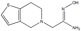 (1Z)-2-(6,7-dihydrothieno[3,2-c]pyridin-5(4H)-yl)-N'-hydroxyethanimidamide 结构式