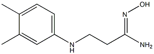 (1Z)-3-[(3,4-dimethylphenyl)amino]-N'-hydroxypropanimidamide 结构式