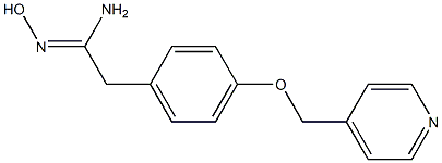 (1Z)-N'-hydroxy-2-[4-(pyridin-4-ylmethoxy)phenyl]ethanimidamide 结构式