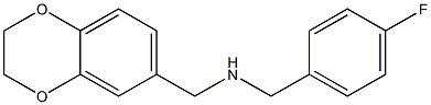 (2,3-dihydro-1,4-benzodioxin-6-ylmethyl)[(4-fluorophenyl)methyl]amine 结构式