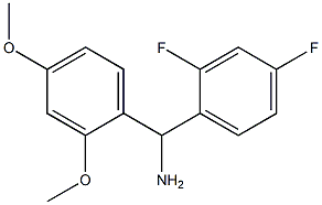 (2,4-difluorophenyl)(2,4-dimethoxyphenyl)methanamine 结构式