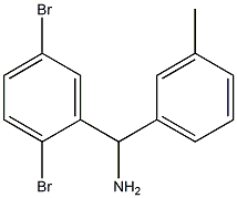 (2,5-dibromophenyl)(3-methylphenyl)methanamine 结构式