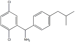 (2,5-dichlorophenyl)[4-(2-methylpropyl)phenyl]methanamine 结构式