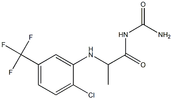 (2-{[2-chloro-5-(trifluoromethyl)phenyl]amino}propanoyl)urea 结构式