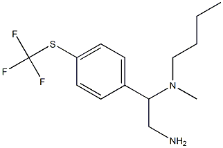 (2-amino-1-{4-[(trifluoromethyl)sulfanyl]phenyl}ethyl)(butyl)methylamine 结构式