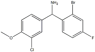 (2-bromo-4-fluorophenyl)(3-chloro-4-methoxyphenyl)methanamine 结构式