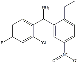 (2-chloro-4-fluorophenyl)(2-ethyl-5-nitrophenyl)methanamine 结构式