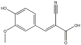 (2E)-2-cyano-3-(4-hydroxy-3-methoxyphenyl)acrylic acid 结构式