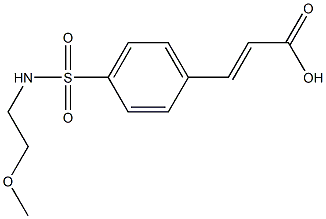 (2E)-3-(4-{[(2-methoxyethyl)amino]sulfonyl}phenyl)acrylic acid 结构式