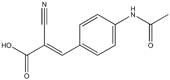 (2E)-3-[4-(acetylamino)phenyl]-2-cyanoacrylic acid 结构式